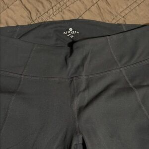 Athleta Black Performance Leggings with Wide Waistband